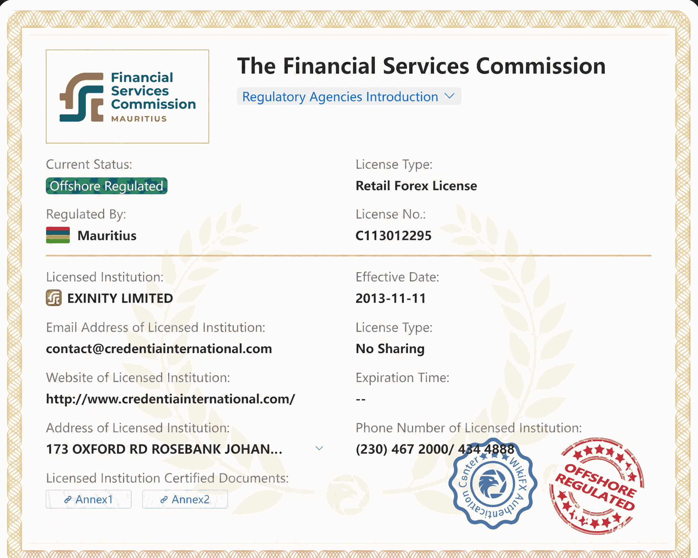 Regulated by FSC